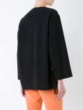 'Suedetee' V-neck pullover
