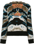 printed hooded top