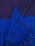 frayed colour block scarf