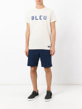 'bleu' print T-shirt