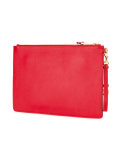 logo strap clutch