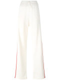 side stripe drawstring track pants 