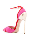 contrast panel sandals