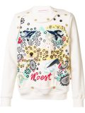 embroidered paneled sweatshirt