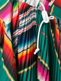 Mexican stripe pleated skirt