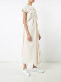 gathered front dress