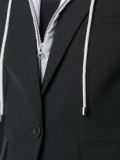 layered hooded blazer