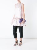 floral eye embroidery clutch bag