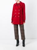 logo buttons double-breasted coat