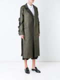 metallic long overcoat