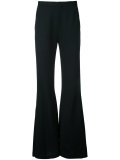 piped flared trousers