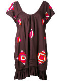 embroidered geometric dress