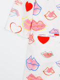 lip print coat