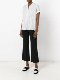 ruffled-hemmed shirt