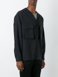 raw edge checked shirt