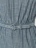 striped belted cropped jumpsuit