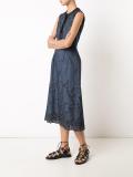 embroidered denim dress