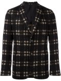 plaid single breasted blazer