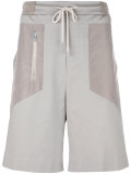zip detail drawstring shorts