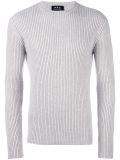 crew neck ribbed pullover