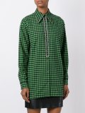 checked embellished blouse