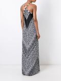 zigzag pattern maxi dress