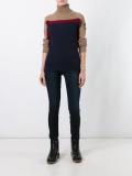striped panel knit jumper