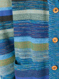 striped V-neck cardigan