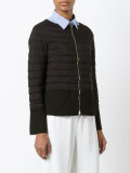collarless puffer jacket