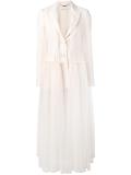 pleated tulle blazer