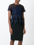cut-off detailing sheer blouse
