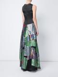 layered multiple prints dress