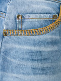 scallop hem denim skirt