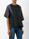 Inside out effect frog print t-shirt