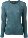 fitted crewneck sweater