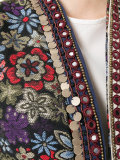 floral embroidery gilet 