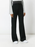 welt pockets flared trousers