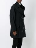 asymmetric stole coat 