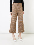 floral jacquard palazzo pants 