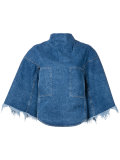 chest pockets denim blouse