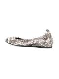 snakeskin effect ballerinas