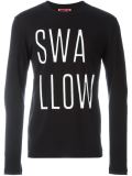 'Swallow' print longsleeved T-shirt