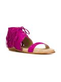 fringed flat sandals