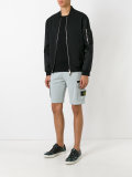 logo patch cargo shorts