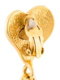 Gripoix heart CC logo clip-on earrings