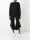 ruffled cropped trousers