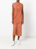 asymmetric draped vest top