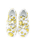 Smiley touch strap sneakers