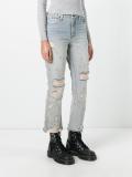 distressed cropped jeans