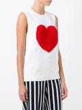 heart motif knitted tank